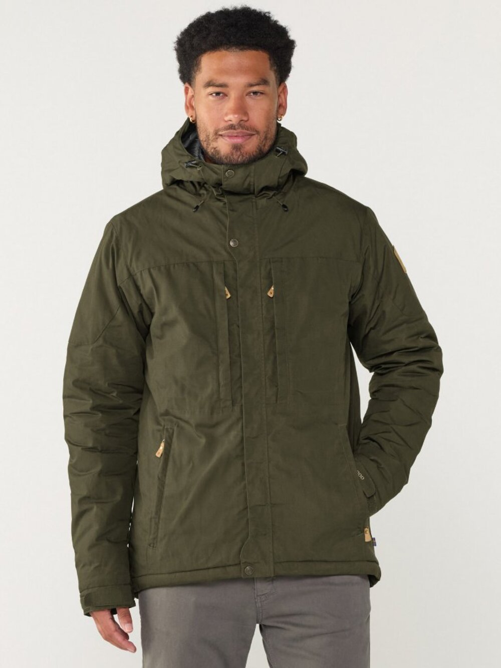 Fjallraven Men's Skogsö Padded Winter Jacket Isulated Rain Coat Deep Forest - L